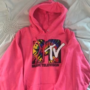 Neon pink mtv sweatshirt